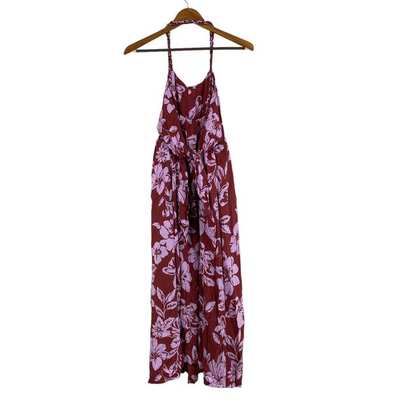 Free People NWT The Perfect Sundress Floral Midi Button Dress Size M Tie Back - Picture 4 of 12
